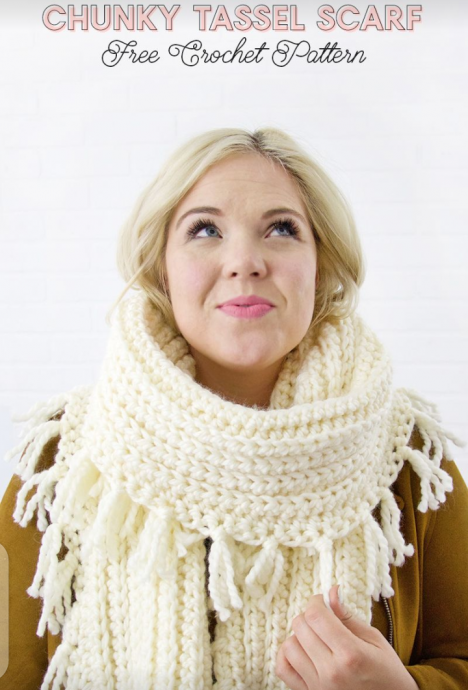 Succulent Chunky Crochet Scarf