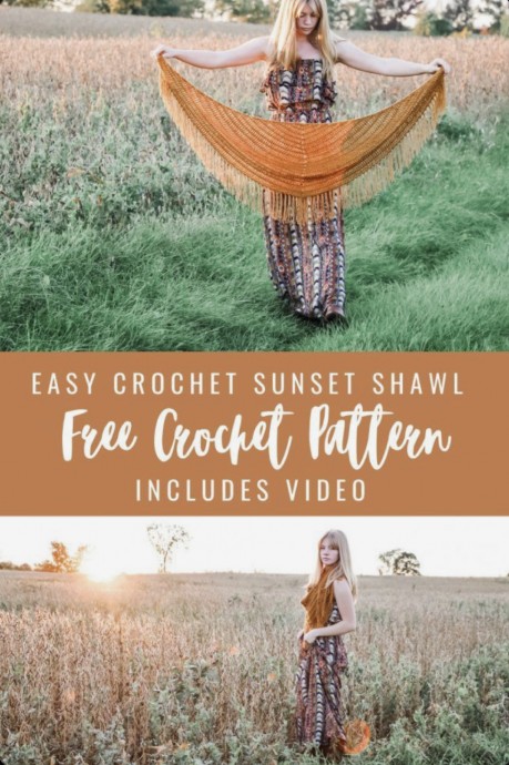 Crochet Sunset Shawl