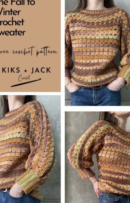 Crochet Fall to Winter Sweater (Free Pattern)