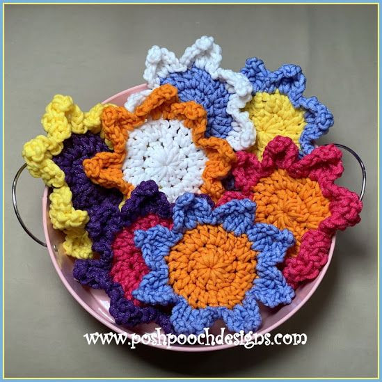 Create a Charming and Functional Crochet Flower Scrubby for Your Kitchen or Bathroom