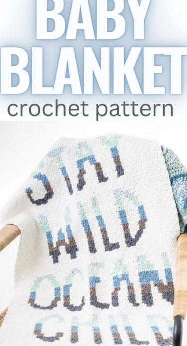 Crochet Stay Wild Ocean Child Baby Blanket