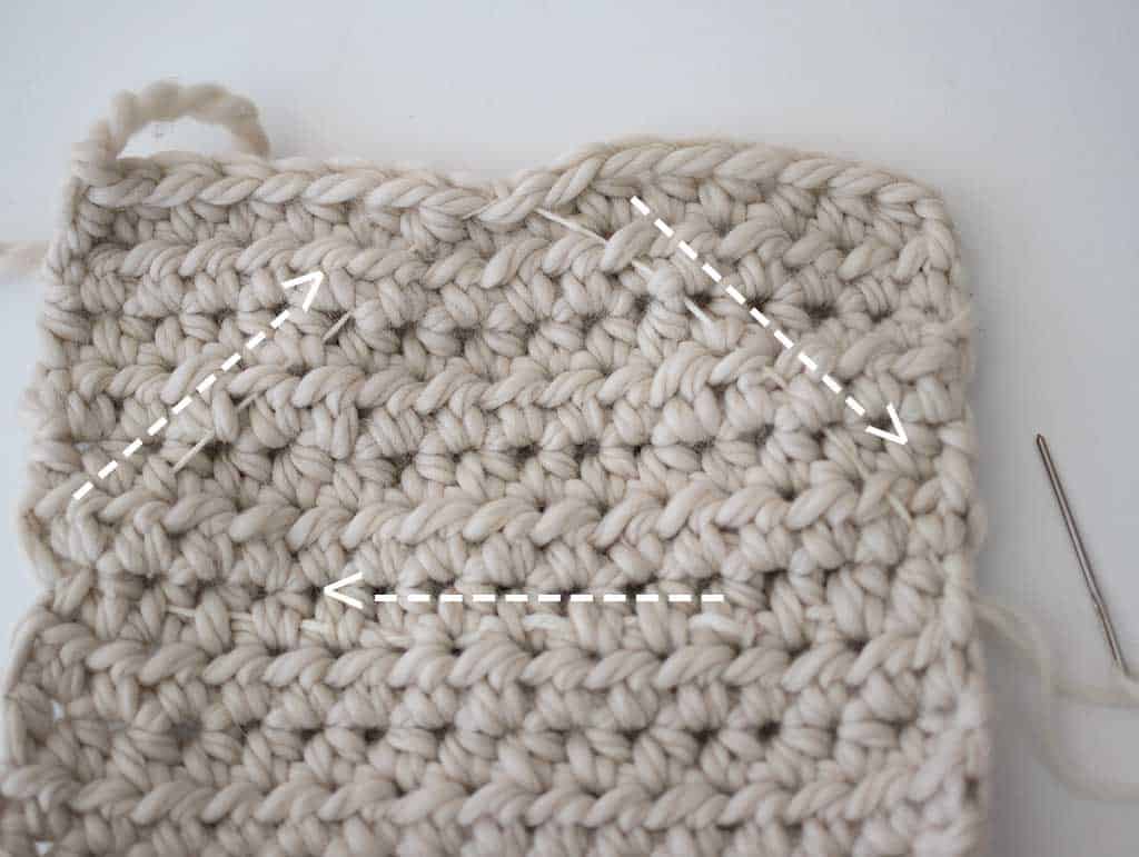 Crochet One Square Stuffed Bunny