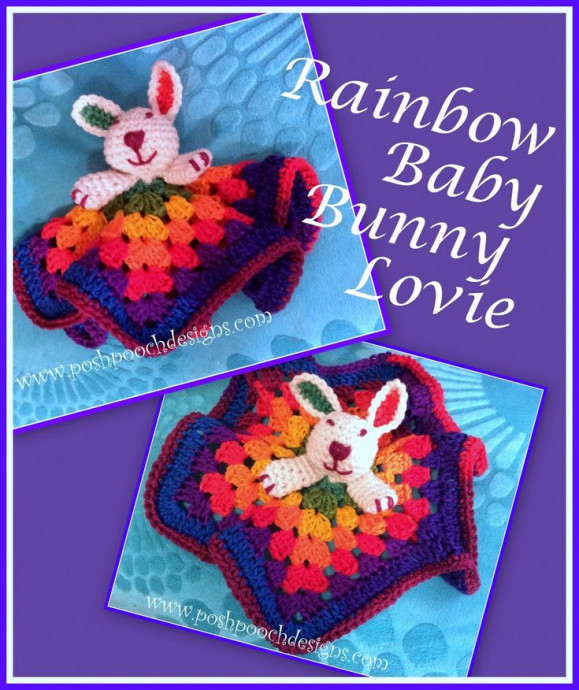 Create the Adorable Crochet Rainbow Baby Bunny Lovie Throw for All Ages Create the Adorable Crochet Rainbow Baby Bunny Lovie Throw for All Ages