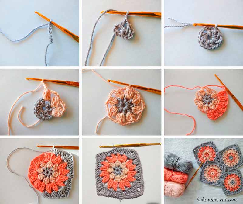 Create a Unique Bohemian-Inspired Granny Square with Stylish Crochet Techniques