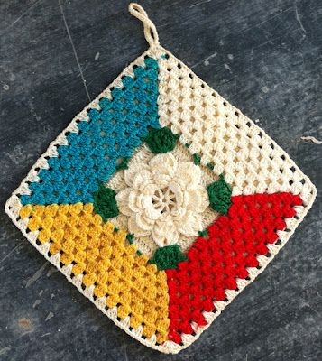 Create a Beautiful Crochet Rose Granny Square Potholder: Detailed Instructions and Materials Needed Create a Beautiful Crochet Rose Granny Square Potholder: Detailed Instructions and Materials Needed