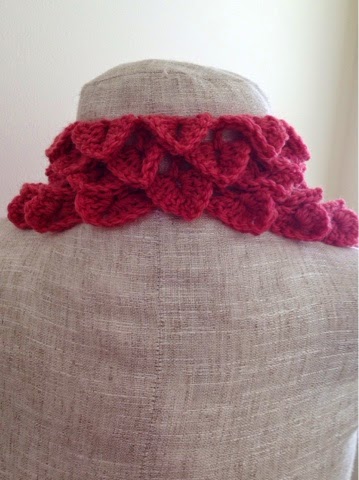 Crochet Coral Crocodile Cowl