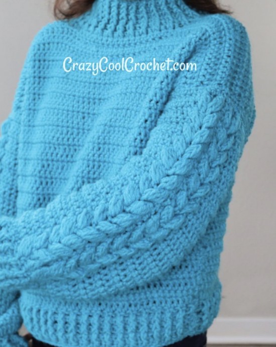 Crochet Cable Sweater Free Pattern