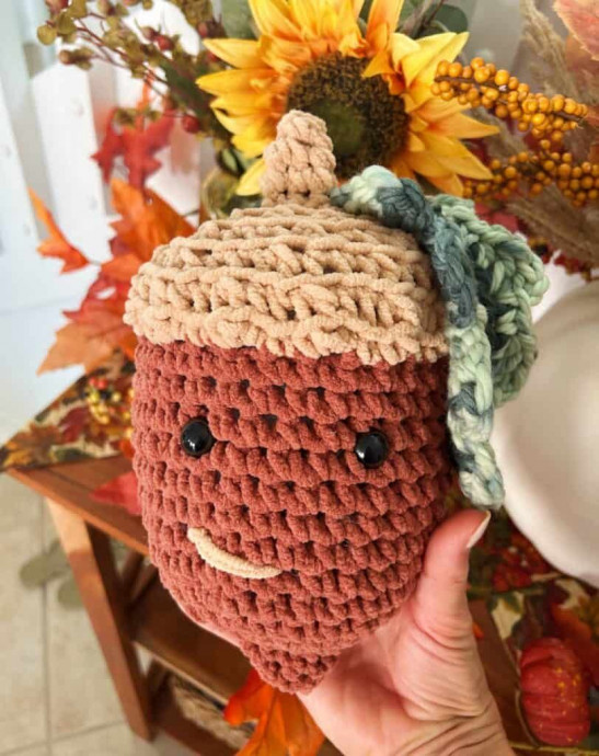 Crochet Autumn Acorn Plushie