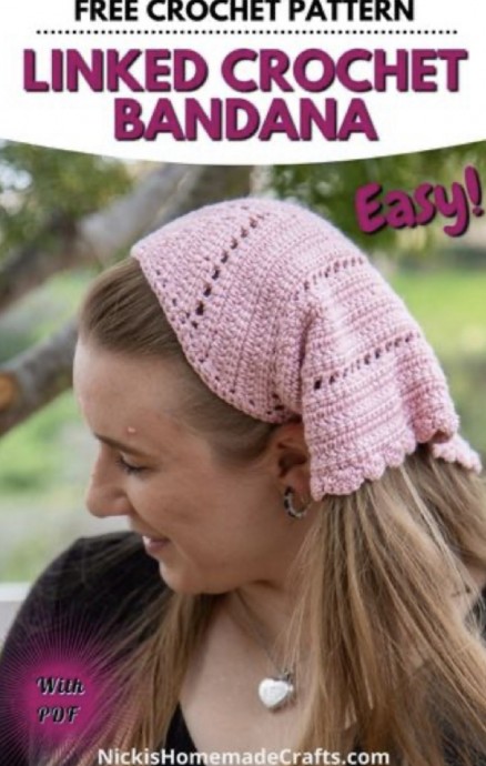 Easy Linked Crochet Bandana Pattern: A Fun Project for All Skill Levels Easy Linked Crochet Bandana Pattern: A Fun Project for All Skill Levels
