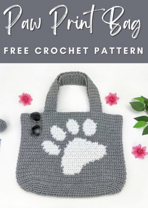 Paw Print Bag Crochet Pattern - Free