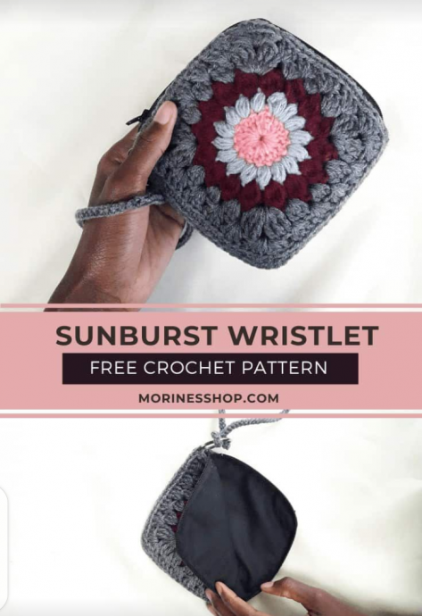 Amazing Sunburst Crotchet Wristlet