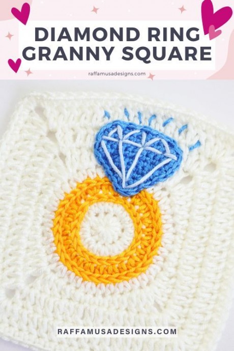 Crochet Diamond Ring Granny Square