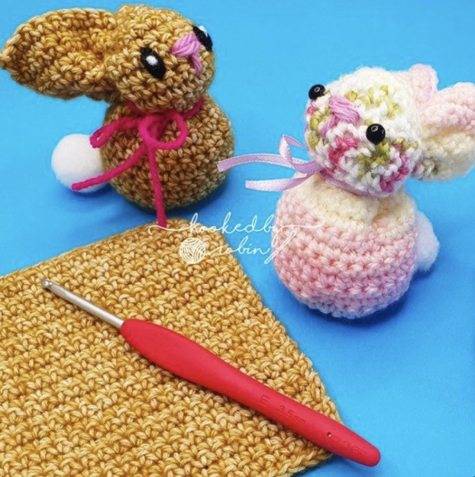 Crochet a Bunny from a Square