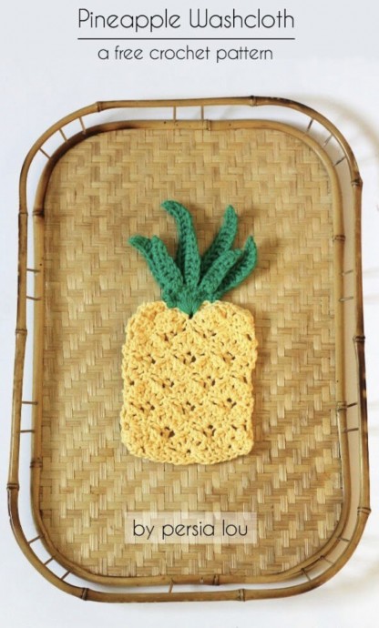 Creative Crochet Project: Pineapple Washcloth and Applique for Your Home Creative Crochet Project: Pineapple Washcloth and Applique for Your Home