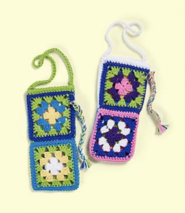 Granny Square Phone Pouch Free Pattern