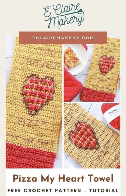 Show Your Love for Pizza with the Fun Pizza My Heart Towel Show Your Love for Pizza with the Fun Pizza My Heart Towel