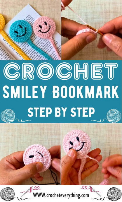 Crochet Smiley Bookmark