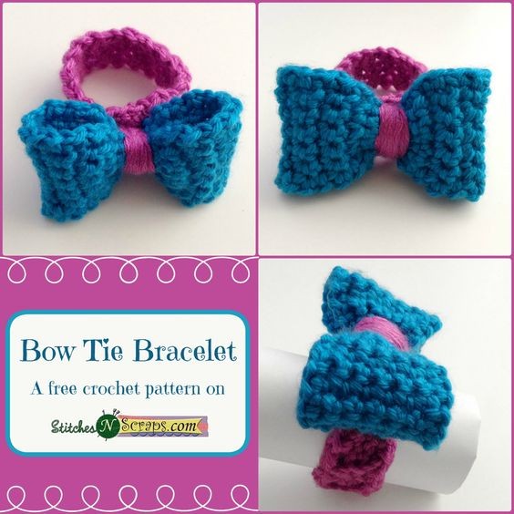 Crochet Bow-Tie Bracelet