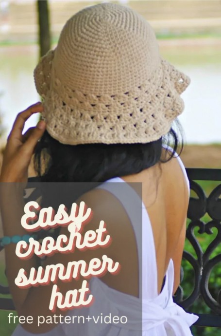 Cotton Crochet Summer Hat