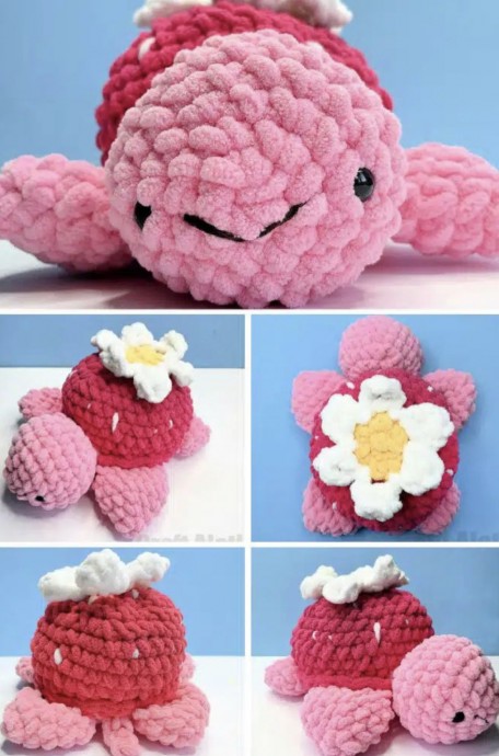 Crochet Strawberry Turtle (Free Pattern)