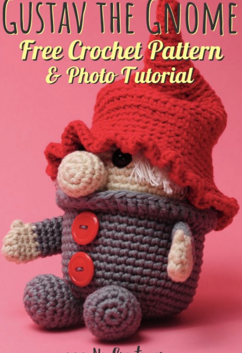 Crochet Gustav the Gnome Amigurumi (Free Pattern)