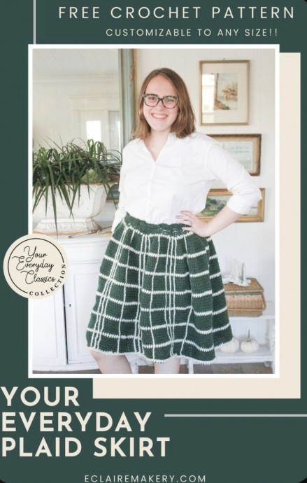Free Crochet Pattern: Everyday Plaid Skirt