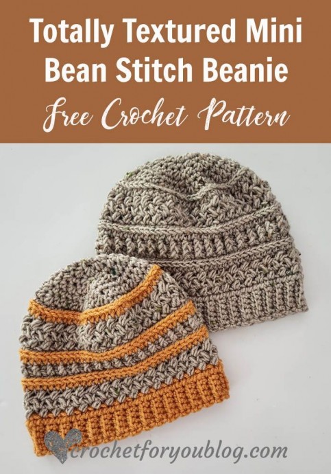 Textured Mini Bean Stitch Beanie