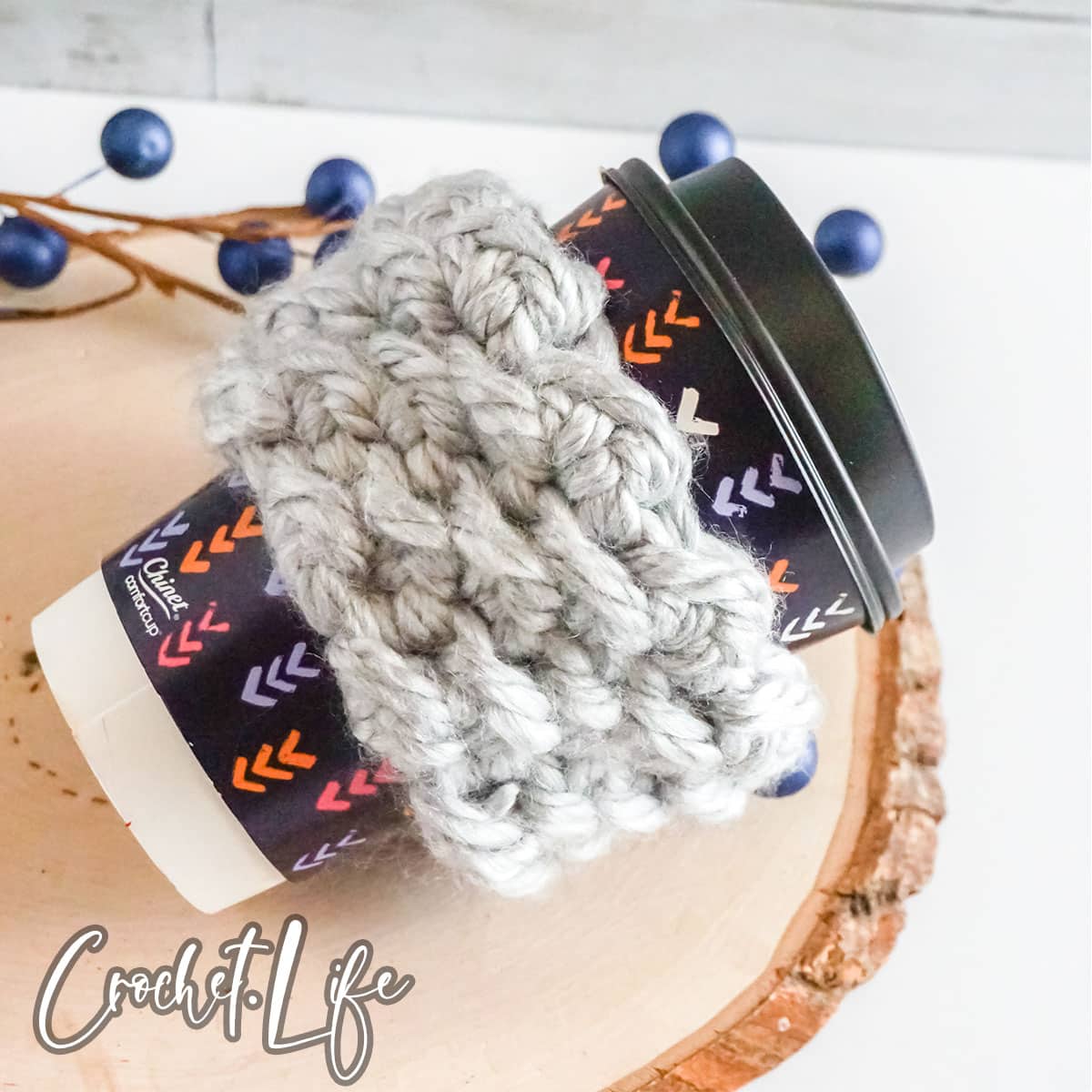Create Your Own Handmade Chunky Crochet Coffee Cup Cozy for Stylish Morning Sips