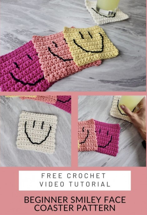 Create Your Own Smiley Face Coaster: A Fun and Cheerful Crochet Project Create Your Own Smiley Face Coaster: A Fun and Cheerful Crochet Project