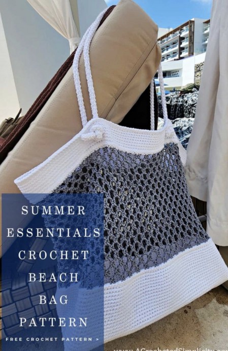 Simple Beach Bag - Free Crochet Pattern