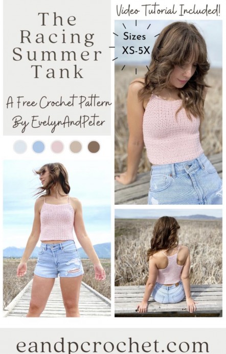 Fashionable and Lightweight Racing Summer Tank Crochet Pattern for Your Wardrobe Fashionable and Lightweight Racing Summer Tank Crochet Pattern for Your Wardrobe