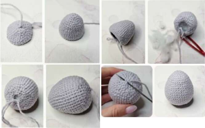 Create Your Own Adorable Gray Egg-Shaped Rabbit with This Easy Crochet Pattern
