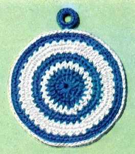 Discover the Beautiful Crochet Blue and White Potholder: A Perfect Addition to Your Kitchen Essentials