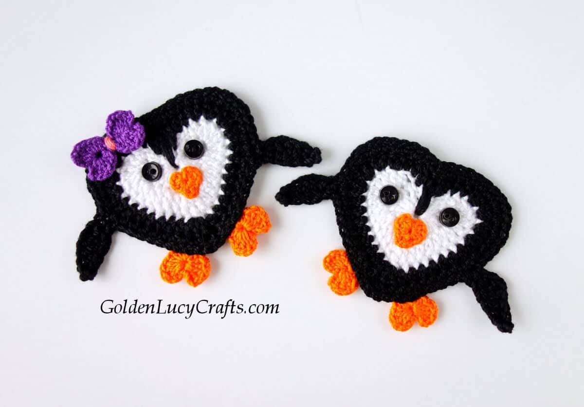 Adorable Crochet Penguin Applique Pattern for All Skill Levels