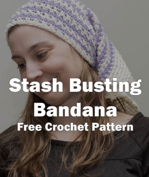 Stash Busting Bandana - A Free Crochet Pattern