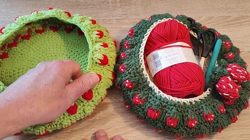 Create Your Own Adorable Crochet Strawberry Basket - A Fun Craft Project