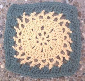 Crochet Sunflower Square