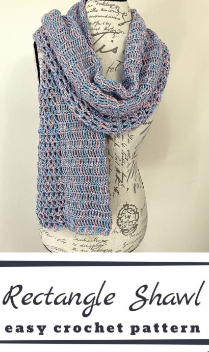 Free Rectangle Shawl Crochet Pattern