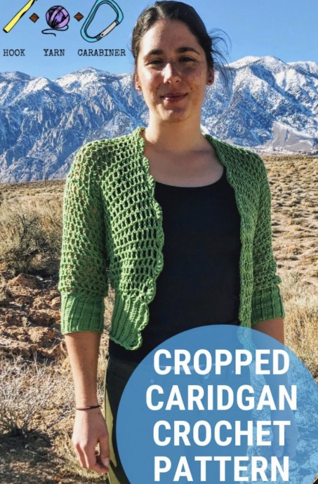 Cropped Cardigan Crochet Pattern (FREE)
