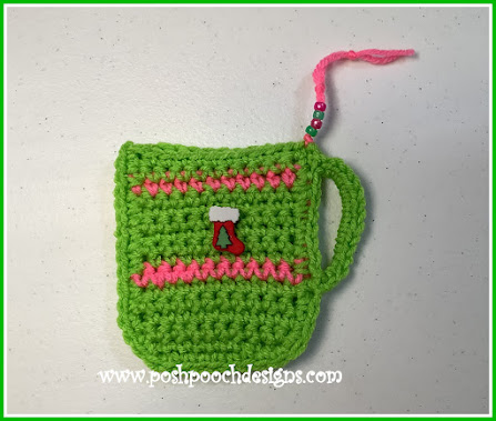 Crochet Coffee Mug Gift Card Holder and Ornament: A Unique Handmade Gift for Any Occasion