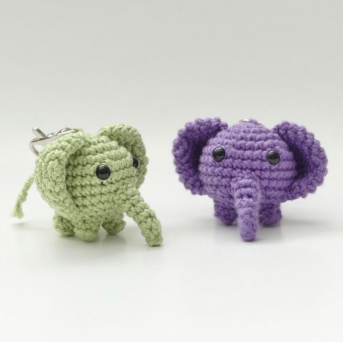 Amigurumi Elephant Keychain