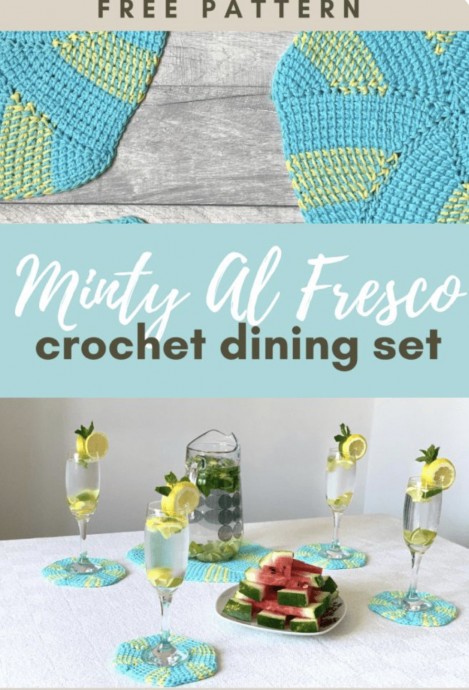 Crochet the Minty Al Fresco Dining Set
