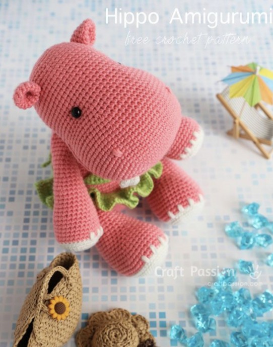 Cute Crochet Hippo Amigurumi