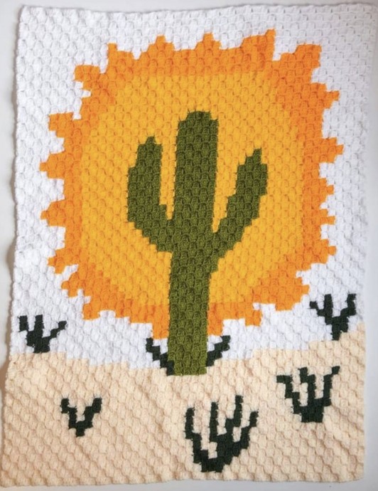 Crochet Cactus Blanket Free Pattern