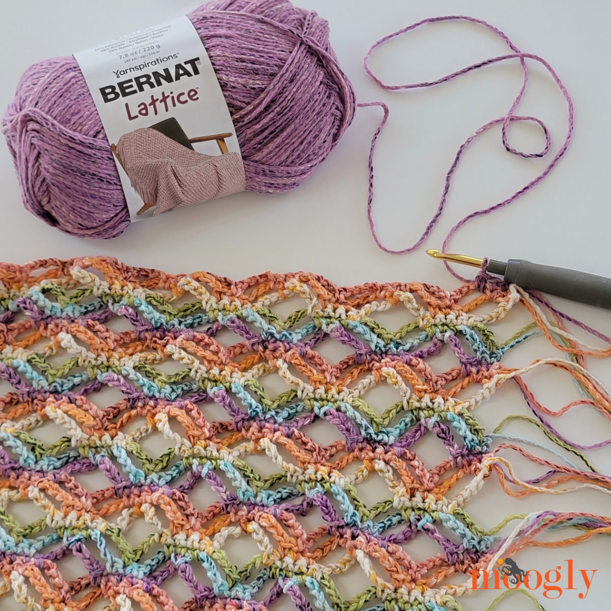 Crochet Rainbow Lattice Wrap - A Colorful and Versatile Fashion Accessory