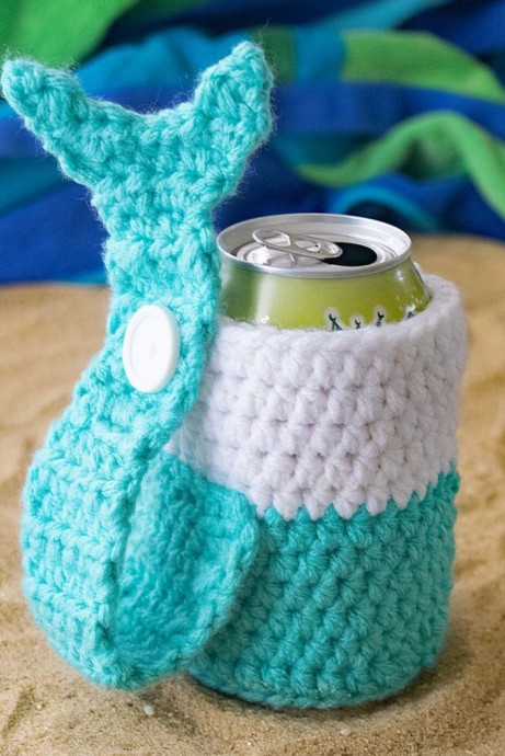 Crochet Summer Mermaid Can Cozy