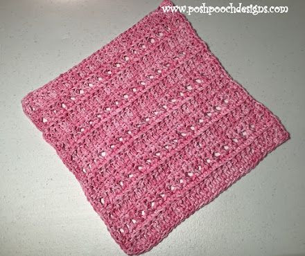 Crochet Pink Blush Washcloth