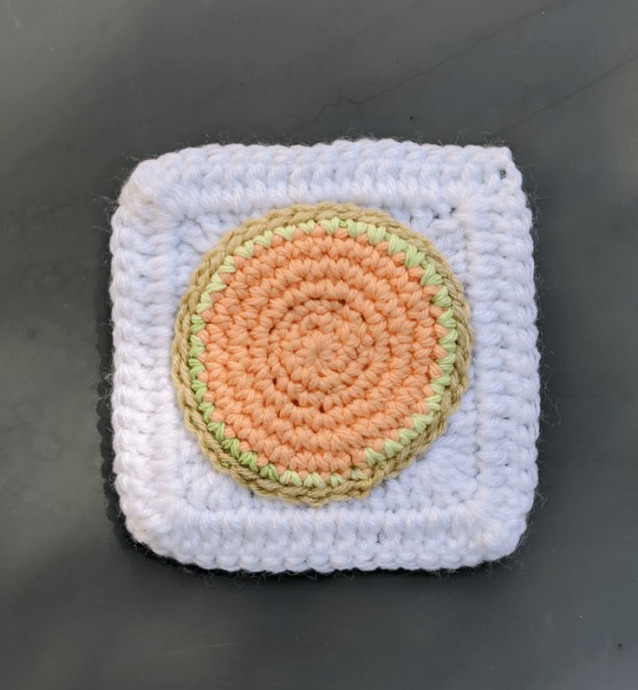 Crochet Cantaloupe Square