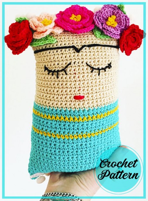 Crochet Frida Cushion Amigurumi