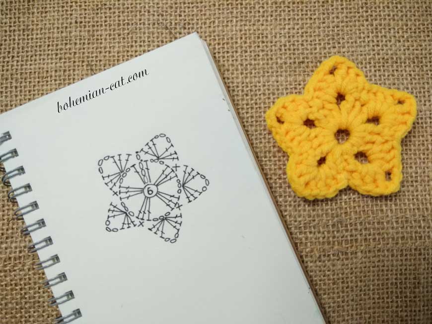 Create a Beautiful Star-Shaped Applique with Crochet: Step-by-Step Guide